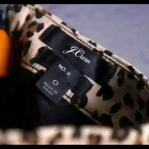 J. Crew Women's Pencil No. 2 Skirt Cheetah Print Cotton Size 0 - Picture 5 of 5